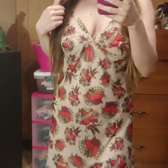 Vintage Harley Davidson sheer slip dress or nightgown - Picture 2 of 6